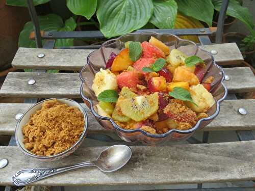 Salade de fruits et spéculoos