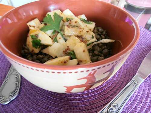 Salade de lentilles à la moutarde ancienne