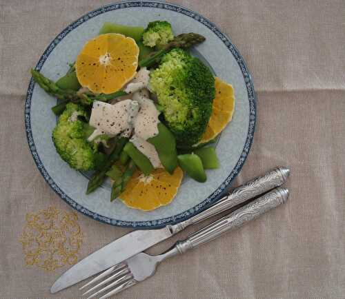 Salade printanière aux légumes verts et à l'orange