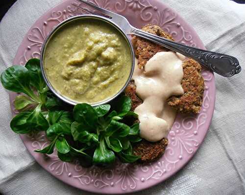 Soupe brocoli - curry - coriandre & galettes à l'indienne
