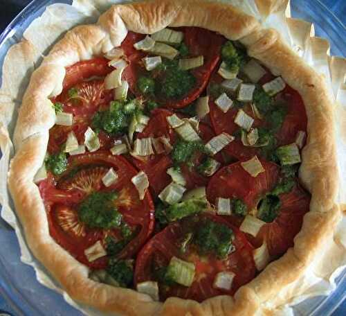 Tarte à la tomate et à la persillade