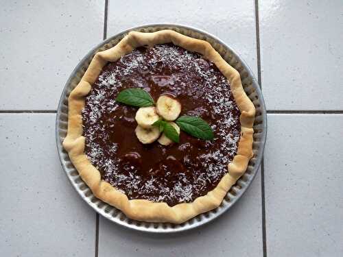 Tarte banane - chocolat - coco