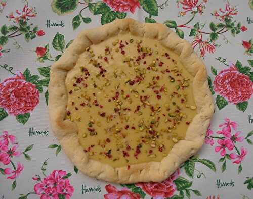 Tarte chocolat blanc - framboise -pistache