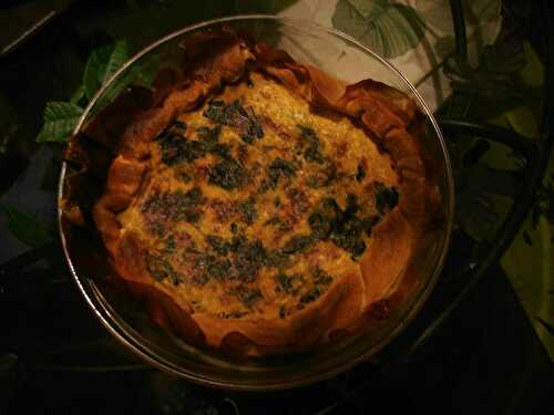 Tarte courge musquée - épinards