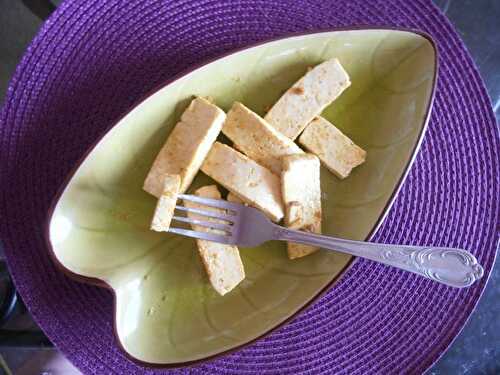 Tofu mariné citron-gingembre