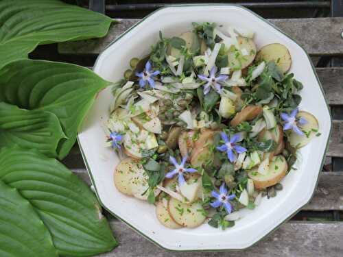 Salade tiède de pommes de terre aux herbes - La Valkyrie Végétarienne