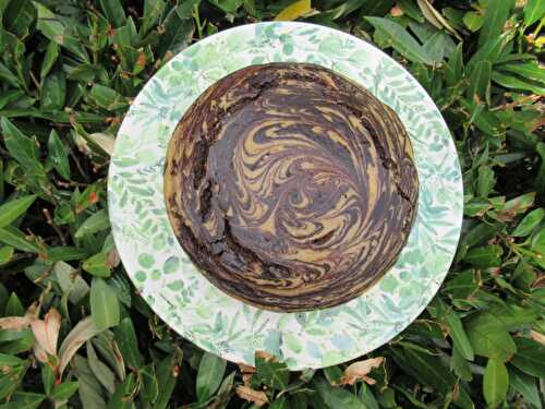 Gâteau marbré chocolat - noisette