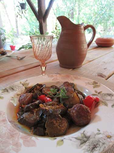 Aubergines braisées aux épices