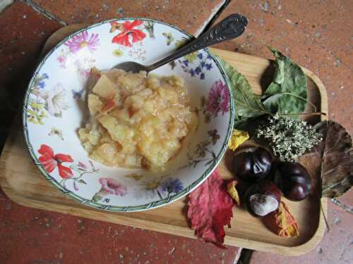 Compote poire-banane- vanille