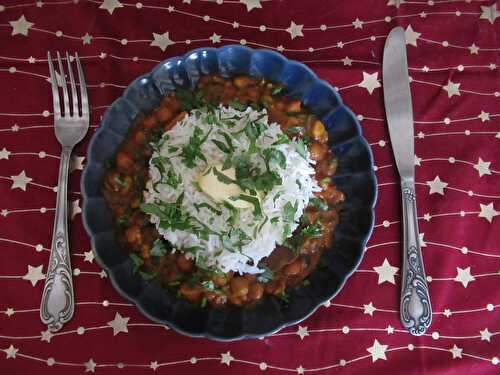 Curry de pois chiches ail-gingembre-coriandre