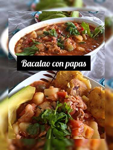 Bacalao con papas a la dominicana (morue salée et pommes de terre à la dominicaine)