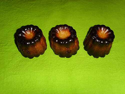 Cannelés exotisés au Malibu Coco et citron vert