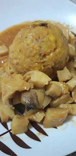 Mofongo et lambi au lait de coco (lambifongo)