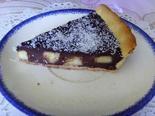 Tarte banane - chocolat - coco