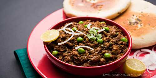 Keema matar - curry d'agneau haché