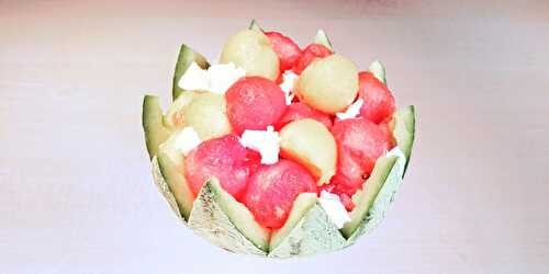 Salade de melon pastèque feta