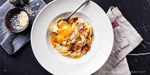 Tagliatelles à la carbonara