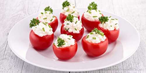 Tomates cerises farcies au fromage