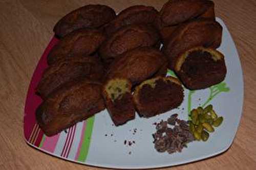 Minis cakes pistache/chocolat - lacuisinedesab