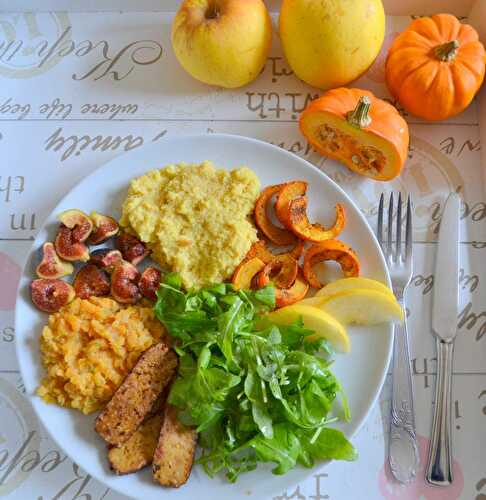 Assiette "veggie" aux couleurs d'automne