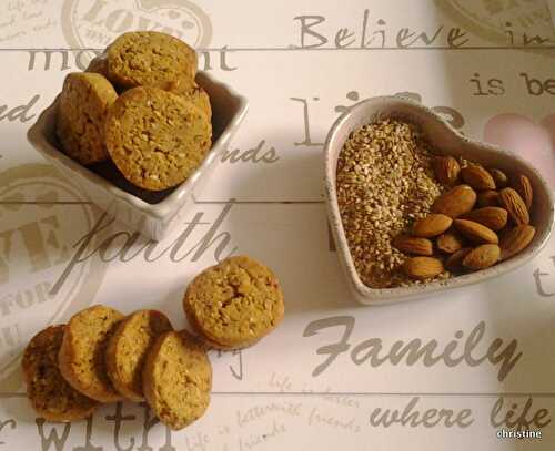 Biscuits amandes- sésame (sans gluten et sans lait)