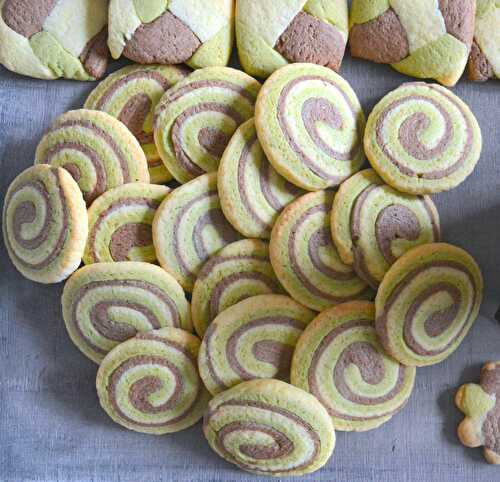 Biscuits spirale trois couleurs -   le blog culinaire pause-nature 