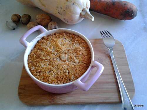 Butternut-carotte épicées en croûte sucrée-salée