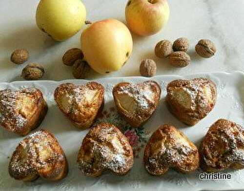 Coeur moelleux aux pommes-pralin-noix -   le blog culinaire pause-nature 