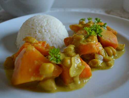 Colombo de butternut et pois chiche