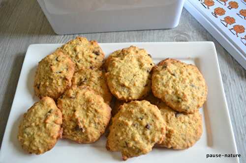 Cookies aux flocons d'avoine, noisette et chocolat