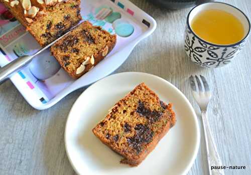 Courgette cake fève Tonka et pépites de chocolat