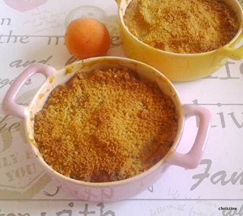 Crumble abricots-beurre de cacahuètes