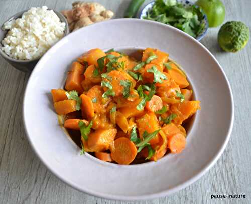 Curry de légumes au citron vert et combava