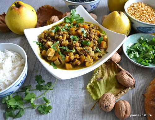 Dal aux coings, butternut et noix