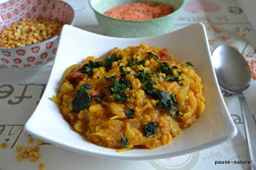 Dal Fry (dal de lentilles corail et chana dal)