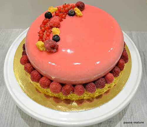 Entremets éclipse aux fruits rouges