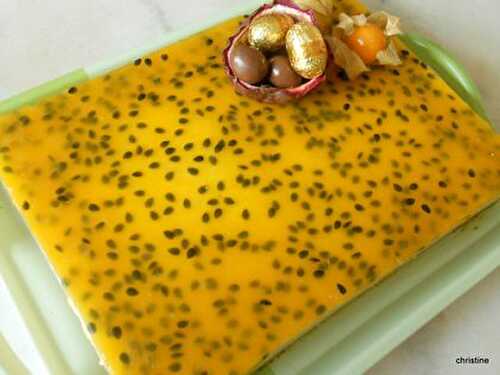 Entremets mangue-vanille-fruits de la passion -   le blog culinaire pause-nature 