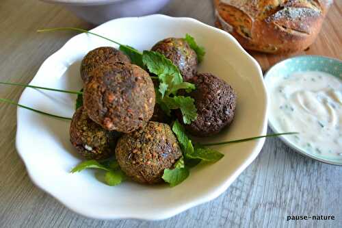 Falafels aux épinards et coeur feta