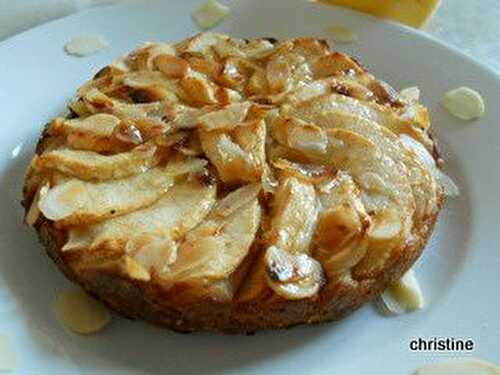 Galette soyeuse pomme-amandes