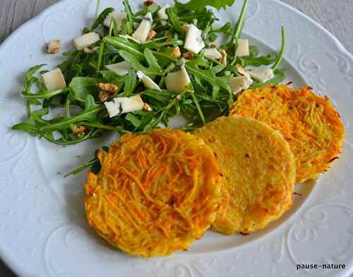 Galettes de légumes râpés au curry