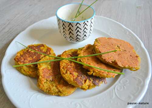 Galettes de pois cassés et carottes