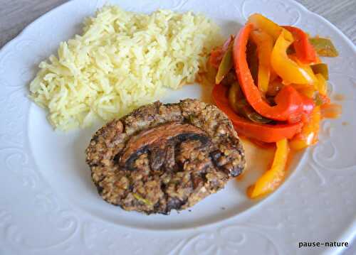 Galettes végétariennes aux champignons bruns