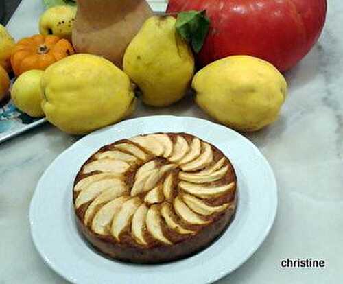 Gâteau Butternut-coing-pommes-raisins secs