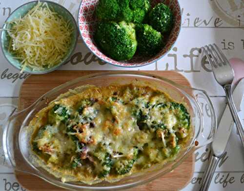 Gratin de brocoli au comté-coco-curry