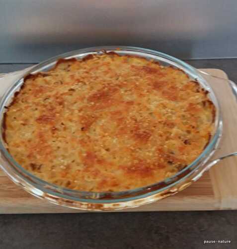 Gratin de légumes râpés