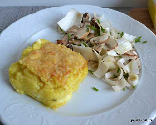 Gratin de polenta aux trois fromages