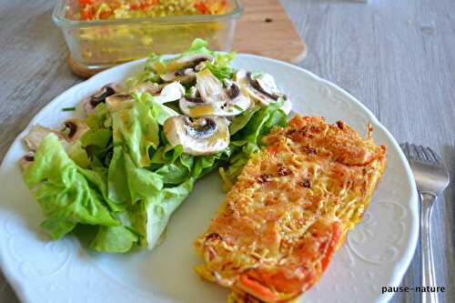 Gratin spaghettis-carottes