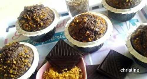 Muffins Choco-Sésame-pralin