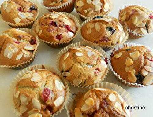Muffins Fruits rouges-amandes