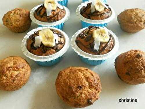 Muffins ou cupcake banane-coco-choco